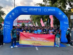 Ratusan Peserta Nuansa LG Fun Run 5K Deklarasi Pilkada Damai Disela Acara Lari