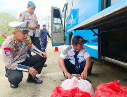 Ditlantas Polda Kaltara Cek Kelaikan Armada Damri