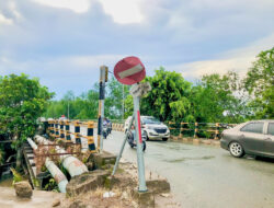Jembatan Bujangga Alami Keretakan